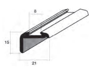 Prodotto: 23052 - PROFILO ANGOLARE PER MOBILI IN ALLUMINIO 2,2MT - NO BRAND  (ACCESSORI PER CAMPER-CARAVAN-INTERNI - ARREDO)